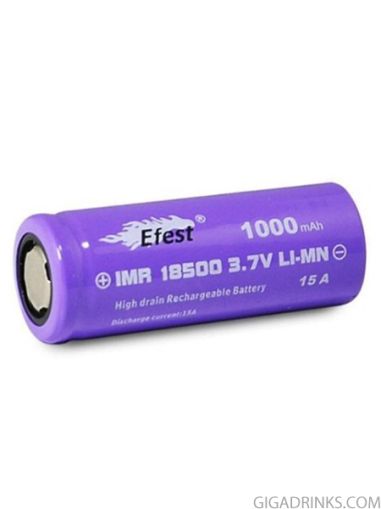 Efest 18500 IMR 1000mAh 15A 3.7V Purple