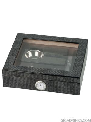 Humidor for 15 cigars with glass top 