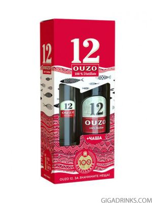 Ouzo 12 0.7l with 1 glass