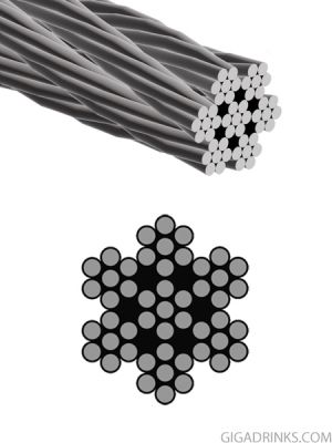 Стоманено въже (Wire rope) 7x7 / 2mm