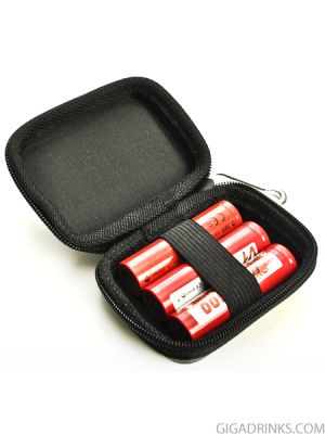 Zipper case for 3pcs 18650 batteires